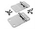 Lower Tailgate Hinges; Stainless Steel (76-86 Jeep CJ7)