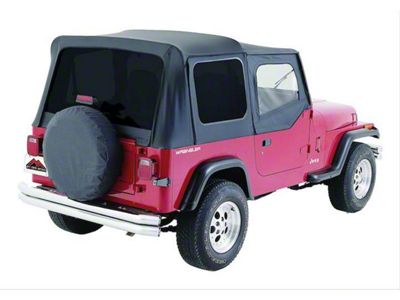Replacement Soft Top with Tinted Windows; Black Denim (87-95 Jeep Wrangler YJ w/ Soft Upper Doors)