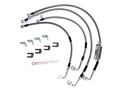Stainless Steel Front and Rear Brake Hose Kit for 0 to 6-Inch Lift (11-18 Jeep Wrangler JK)