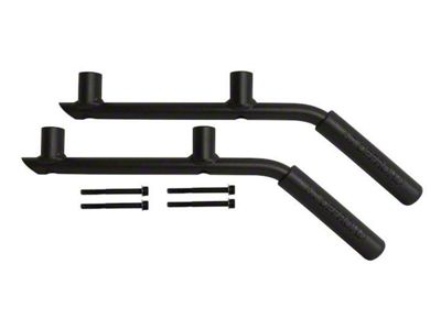 Steel Rear Grab Handles; Textured Black (07-18 Jeep Wrangler JK)
