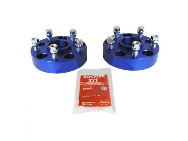 1.50-Inch Wheel Spacers; Blue (18-24 Jeep Wrangler JL)