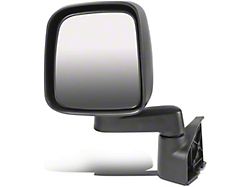 OE Style Manual Side Mirror; Black; Driver Side (03-06 Jeep Wrangler TJ)