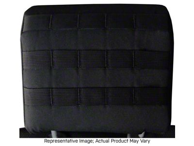 Bartact Tactical Series Rear Seat Headrest Covers; Black (18-24 Jeep Wrangler JL 4-Door)
