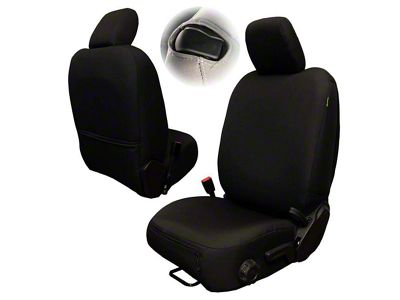 Bartact Baseline Performance Front Seat Covers; Black (18-23 Jeep Wrangler JL 2-Door)