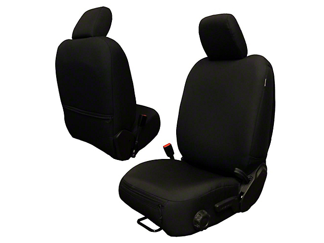 Bartact Baseline Performance Front Seat Covers; Black (18-23 Jeep Wrangler JL 4-Door)