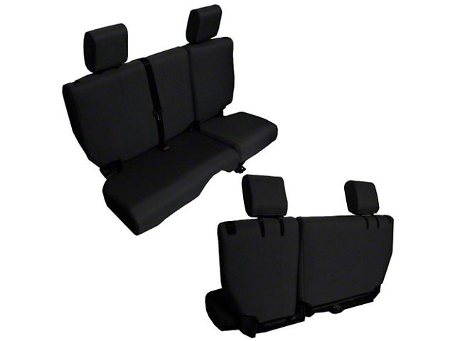 Bartact Baseline Performance Rear Seat Cover; Black (08-10 Jeep Wrangler JK 4-Door)