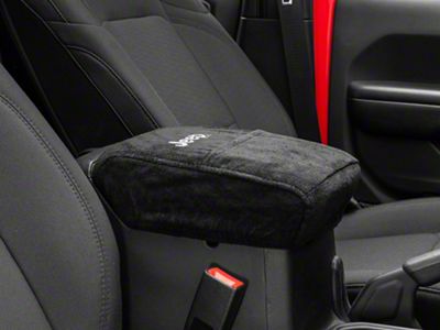 Center Console Cover with Jeep Logo; Black (18-24 Jeep Wrangler JL)