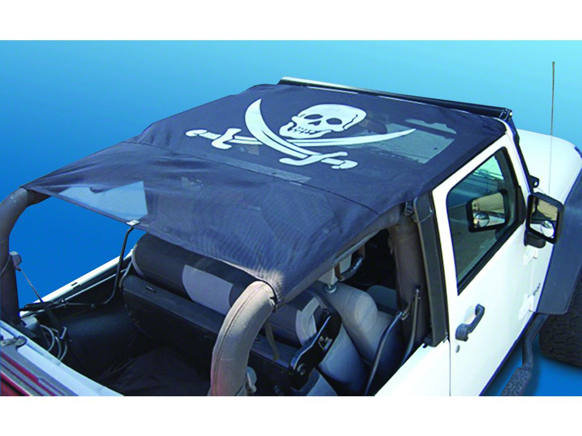Jeep Wrangler KoolBreez Full-Length Sun Screen Brief Top; Pirate Flag  (10-18 Jeep Wrangler JK 2-Door) - Free Shipping