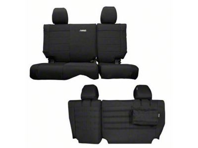 Bartact Tactical Series Rear Seat Cover; Black (11-12 Jeep Wrangler JK 4-Door)