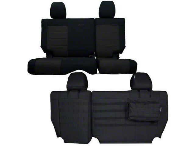 Bartact Tactical Series Rear Seat Cover; Black (2007 Jeep Wrangler JK 4-Door)