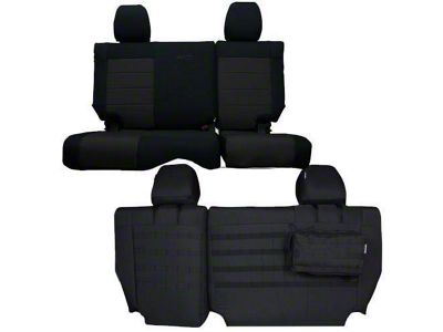 Bartact Tactical Series Rear Seat Cover; Black (13-18 Jeep Wrangler JK 4-Door)