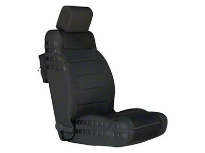 Bartact Tactical Series SRS Air Bag Compliant Front Seat Covers; Black (07-10 Jeep Wrangler JK)