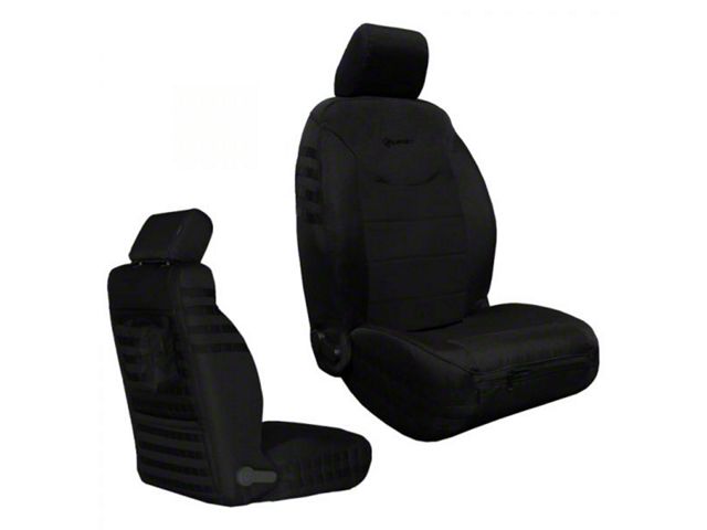Bartact Tactical Series SRS Air Bag Compliant Front Seat Covers; Black (13-18 Jeep Wrangler JK)
