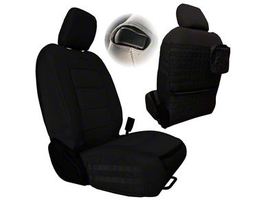 Bartact Tactical Series SRS Air Bag Compliant Front Seat Covers; Black (18-24 Jeep Wrangler JL 2-Door)