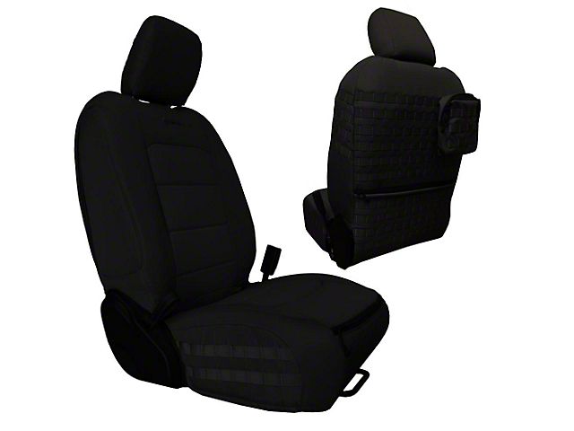 Bartact Tactical Series SRS Air Bag Compliant Front Seat Covers; Black (18-22 Jeep Wrangler JL 4-Door)