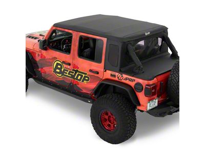 Bestop Trektop Half Top Accessory Kit; Black Diamond (18-24 Jeep Wrangler JL 2-Door)