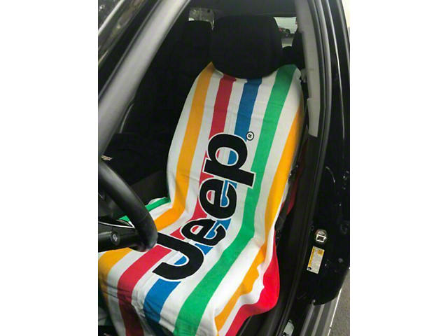 Towel2Go Seat Cover with Jeep Logo; Multi-Color (Universal; Some Adaptation May Be Required)