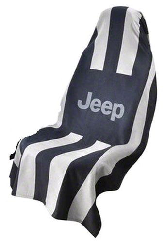 Jeep Wrangler Towel Go; Striped Black/Gray (Universal; Some Adaptation  May Be Required) Free Shipping