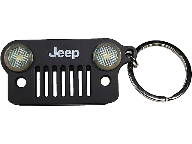 Jeep Grille LED Keychain; Black