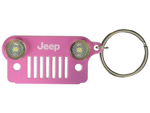 Jeep Grille LED Keychain; Pink