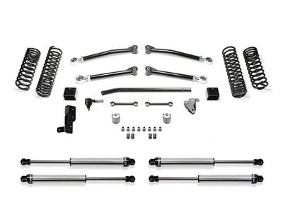 Fabtech 3-Inch Trail Suspension Lift Kit with Dirt Logic 2.25 Shocks (18-24 Jeep Wrangler JL 4-Door, Excluding 4xe & Rubicon 392)