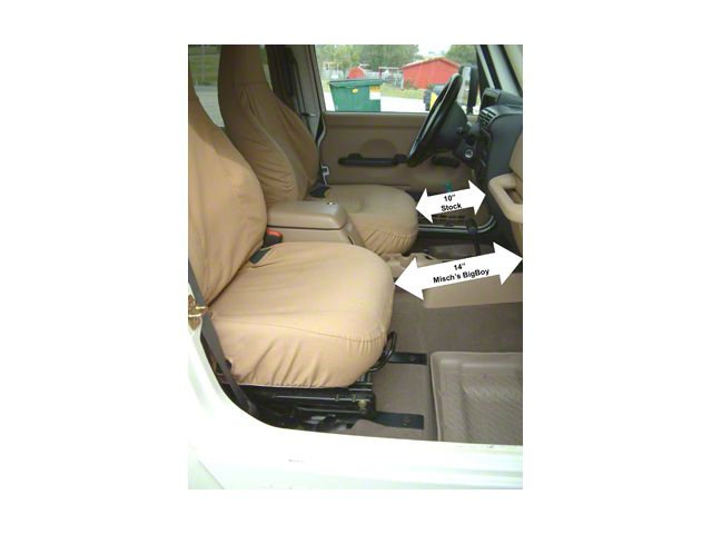 Misch 4x4 2-Inch BigBoy Seat Brackets; Passenger Side (07-10 Jeep Wrangler JK 2-Door; 07-18 Jeep Wrangler JK 4-Door)