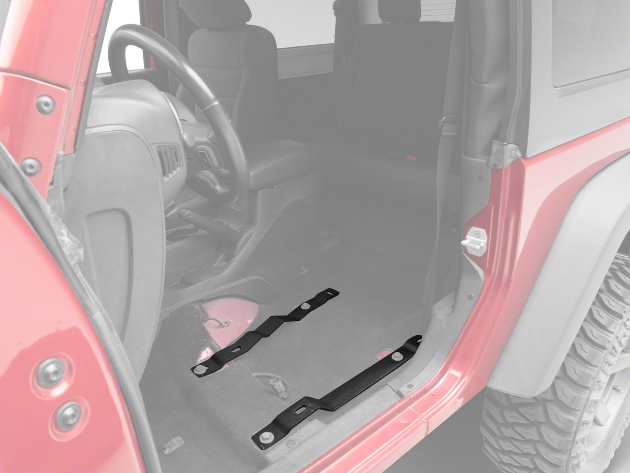 Misch 4x4 Jeep Wrangler 4Inch BigBoy Seat Brackets; Driver Side