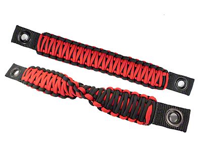 Fishbone Offroad Jeep Wrangler Paracord Door Handles; Red FB55286 (97-06 Jeep  Wrangler TJ) - Free Shipping