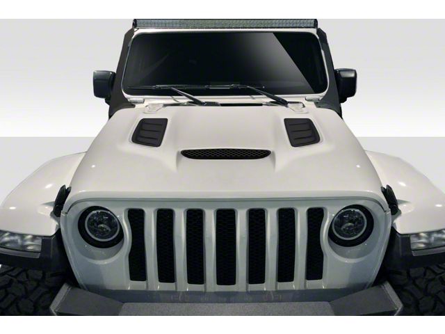 Vortex Style Hood; Unpainted (18-24 Jeep Wrangler JL)