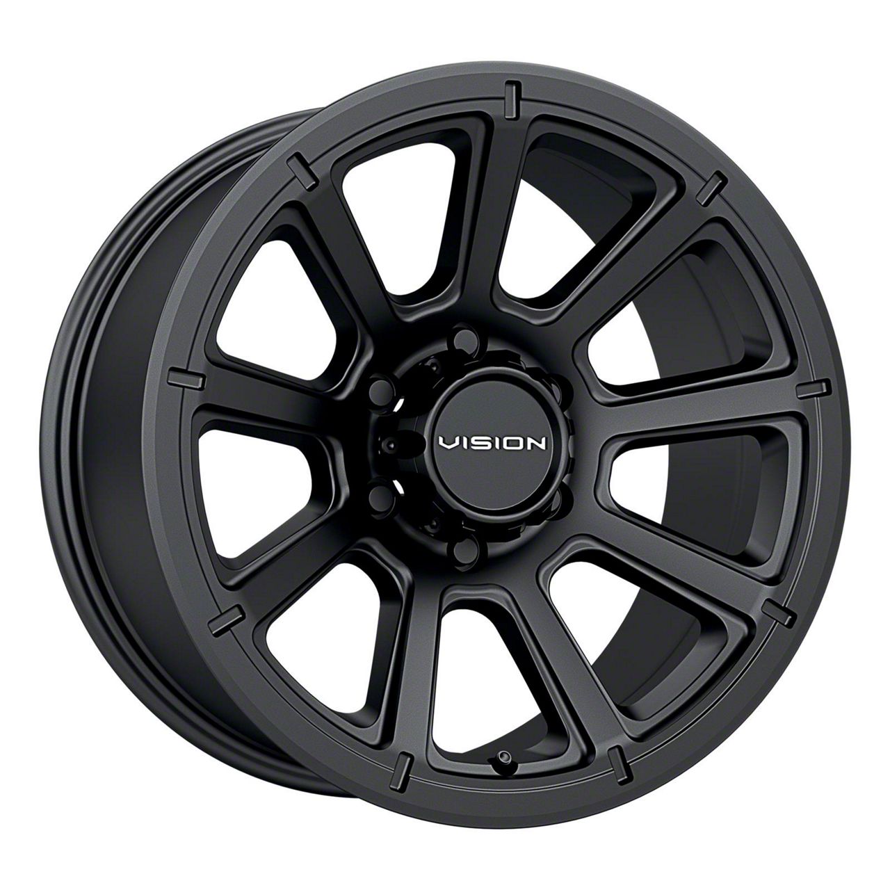Vision Off-Road Turbine Matte Black Wheel; 17x8.5 (99-04 Jeep Grand Cherokee WJ)