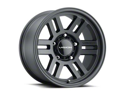 Vision Off-Road Manx 2 Overland Satin Black Wheel; 17x9 (05-10 Jeep Grand Cherokee WK, Excluding SRT8)