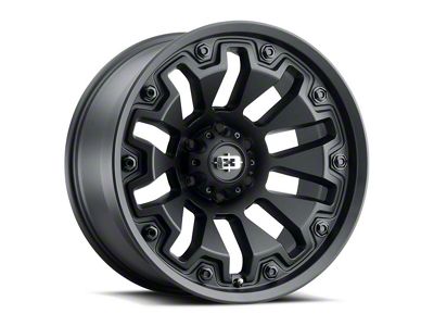 Vision Off-Road Armor Satin Black with Black Bolt Inserts Wheel; 20x10 (11-21 Jeep Grand Cherokee WK2)