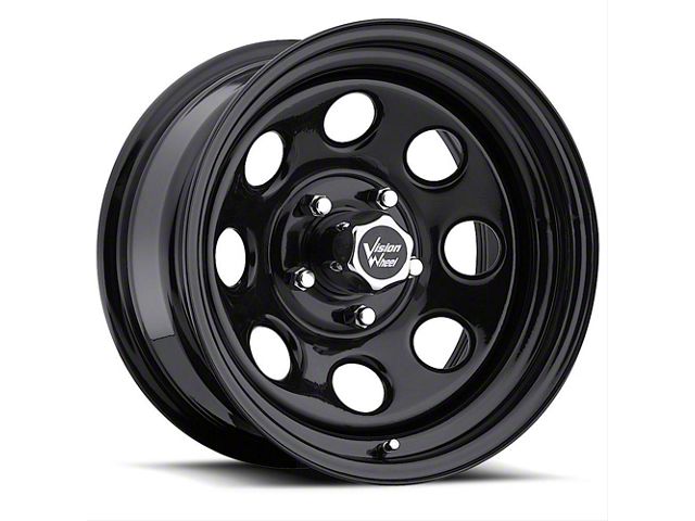 Vision Off-Road Soft 8 Steel Gloss Black Wheel; 17x9 (07-18 Jeep Wrangler JK)