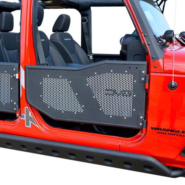 DV8 Offroad Jeep Wrangler Aluminum Mesh Inserts for Front Rock Doors ...