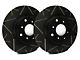 SP Performance Peak Series Slotted Rotors with Black ZRC Coated; Front Pair (90-98 Jeep Wrangler YJ & TJ; 1999 Jeep Wrangler TJ w/ 3-1/4-Inch Composite Rotors)