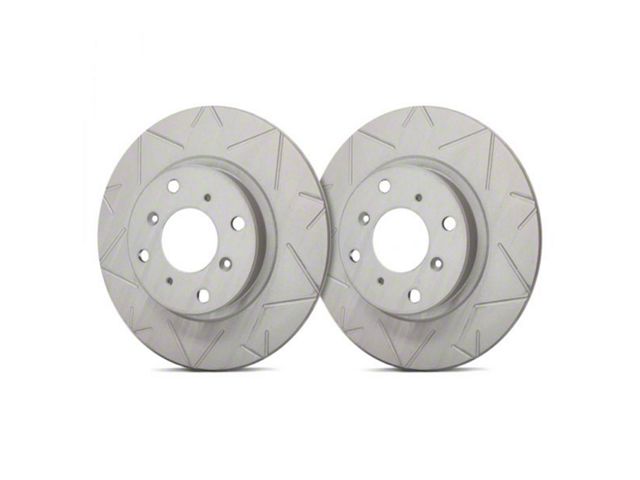 SP Performance Peak Series Slotted Rotors with Gray ZRC Coating; Front Pair (18-24 Jeep Wrangler JL w/ 328mm Vented Rear Rotors)