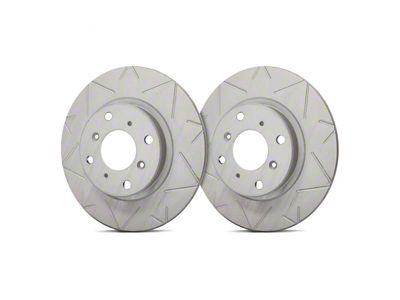 SP Performance Peak Series Slotted Rotors with Gray ZRC Coating; Front Pair (18-24 Jeep Wrangler JL w/ 328mm Vented Rear Rotors)