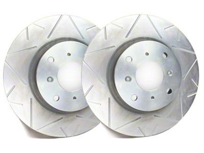 SP Performance Peak Series Slotted Rotors with Silver ZRC Coated; Front Pair (87-89 Jeep Wrangler YJ)