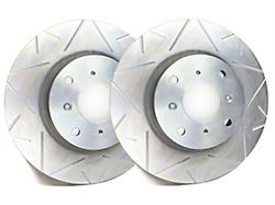 SP Performance Peak Series Slotted Rotors with Silver Zinc Plating; Front Pair (1999 Jeep Wrangler TJ w/ 3 in. Cast Rotors; 00-06 Jeep Wrangler TJ)