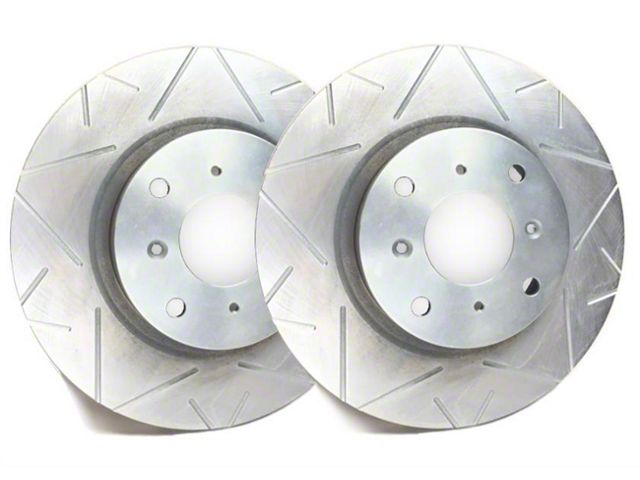SP Performance Peak Series Slotted Rotors with Silver ZRC Coated; Rear Pair (03-06 Jeep Wrangler TJ)