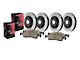 Preferred Axle Plain Brake Rotor and Pad Kit; Front and Rear (03-06 Jeep Wrangler TJ)