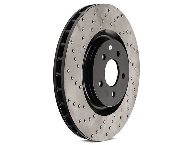 StopTech Sport Cross-Drilled Brake Rotor; Front Driver Side (1999 Jeep Wrangler TJ w/ 3-Inch Cast Rotors; 00-06 Jeep Wrangler TJ)
