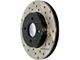 StopTech Sport Drilled and Slotted Rotor; Front Driver Side (87-89 Jeep Wrangler YJ)