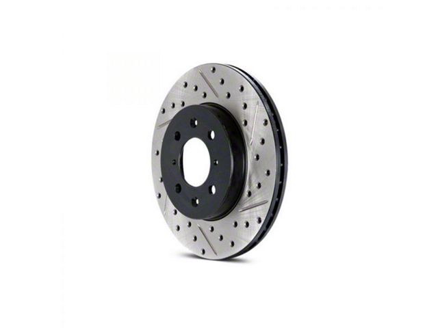 StopTech Sport Drilled and Slotted Rotor; Front Driver Side (90-98 Jeep Wrangler YJ & TJ; 1999 Jeep Wrangler TJ w/ 3-1/4-Inch Composite Rotors)