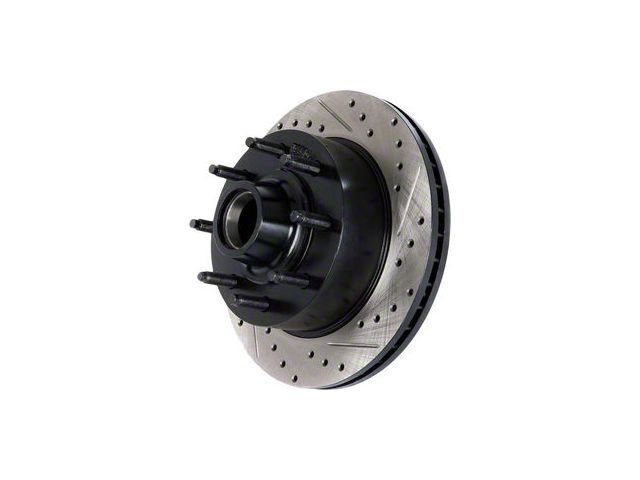 StopTech Sportstop Cryo Drilled and Slotted Rotor; Front Passenger Side (77-79 Jeep CJ5 & CJ7 w/ 2-Bolt Steering Knuckle; 80-86 Jeep CJ5 & CJ7)