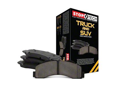 StopTech Truck and SUV Semi-Metallic Brake Pads; Front Pair (90-06 Jeep Wrangler YJ & TJ)