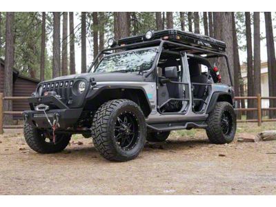 Tubular Front Doors; Fine Textured Black (20-24 Jeep Gladiator JT)