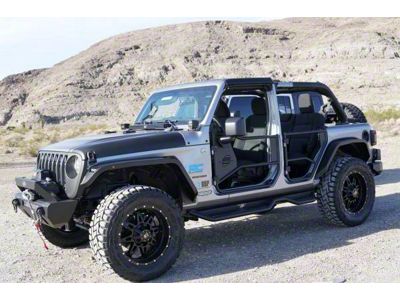 Tubular Rear Doors; Fine Textured Black (18-24 Jeep Wrangler JL 4-Door)