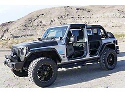 Tubular Rear Doors; Fine Textured Black (18-23 Jeep Wrangler JL 4-Door)