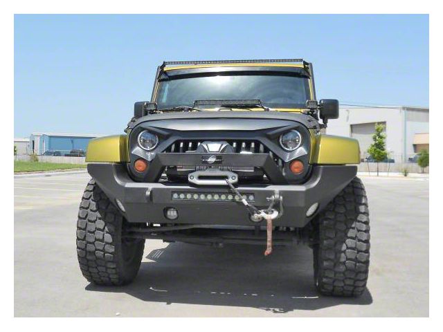 Front Bumper; Textured Black (07-18 Jeep Wrangler JK)